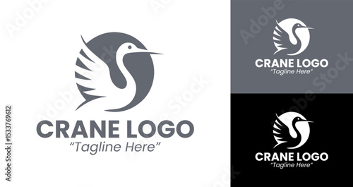 Free Download Elegant and Modern Crane Logo for Businesses and Digital Marketing - GFXLoad