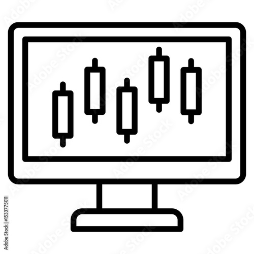Trading line icon