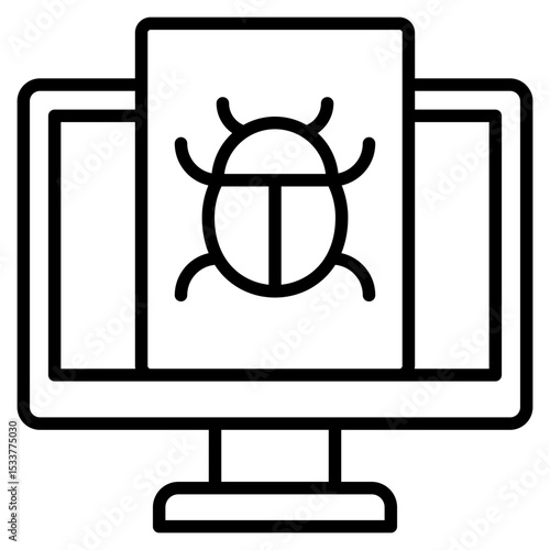 Debugging line icon