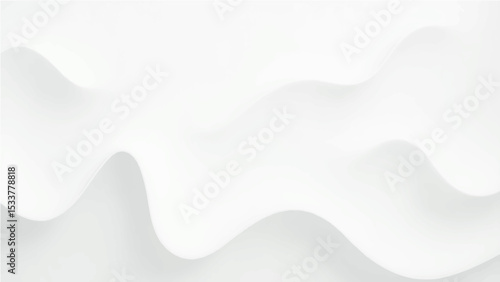 Abstract soft white gradient abstract background with flowing curves and grain texture.