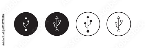 Vector usb flash drive vector icon. Usb icon set. Flash disk sign and symbol. usb vector icon, vector illustration.