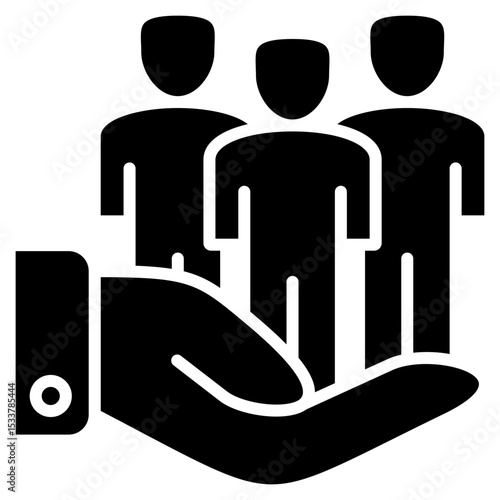 Participation glyph icon