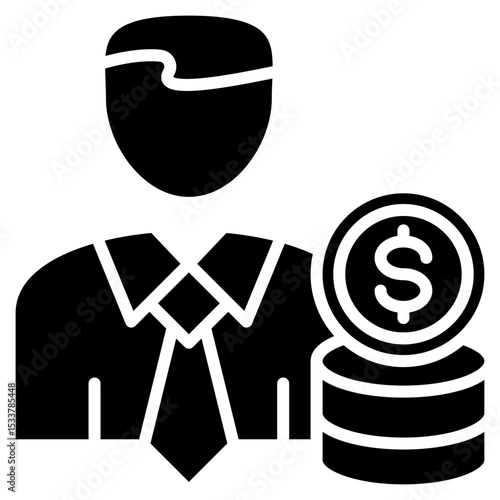 Investor glyph icon
