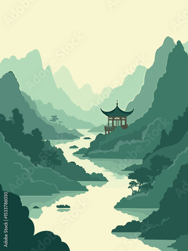 Kunming — Stone Forest, Green Lake, Yuantong Temple in moss green, jade, pearl, and sandstone