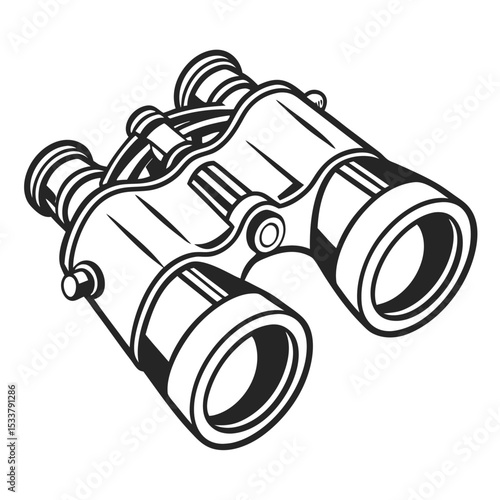 binocular icon vector illustration on white background