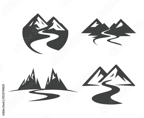 Mountain and River Logos Collection
