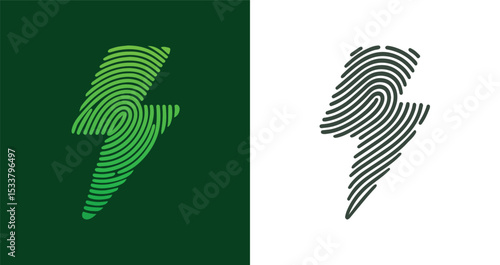 Fingerprint Lightning Bolt logo