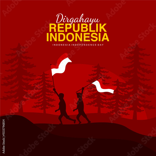 vector indonesia independence day background template