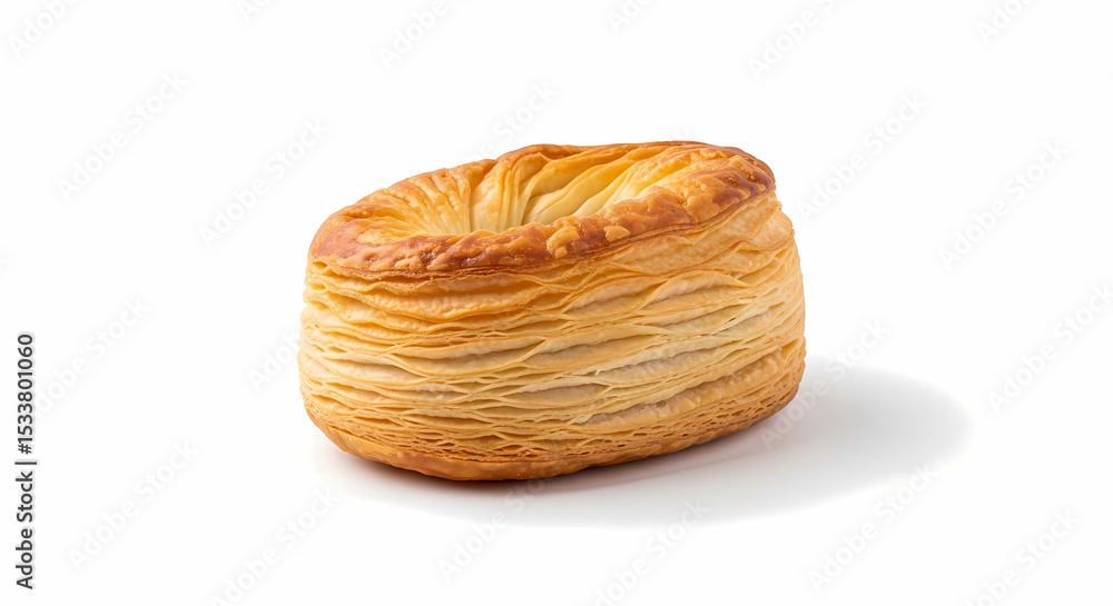 Fototapeta premium Delicious Pastry: Flaky Crust, Golden Brown Perfection