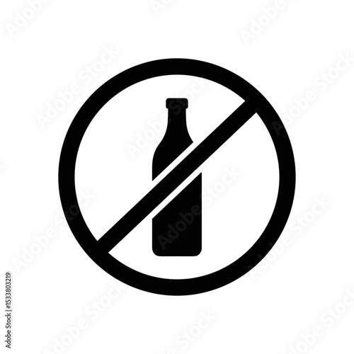 No drinks allowed icon representing prohibited actions in public spaces  