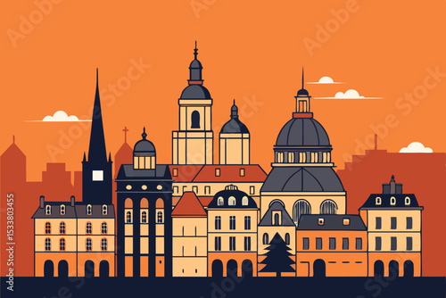 vector illustration of the hungarian parliament
