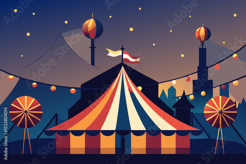 circus tent vector illustration