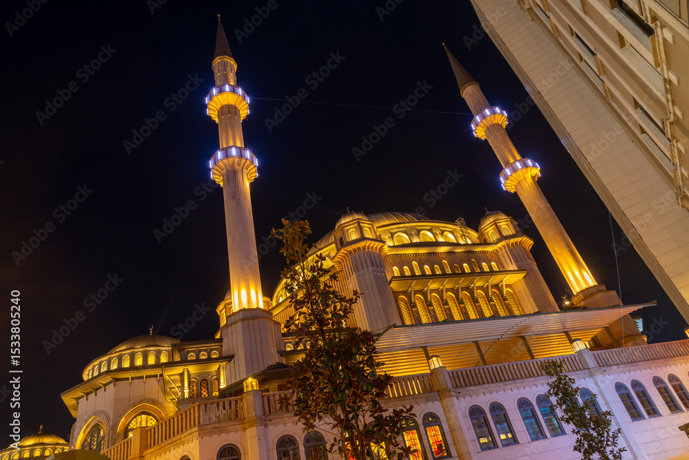 Fototapeta premium Taksim Mosque, Camii in the Sunset, Taksim Square, Istanbul Turkey