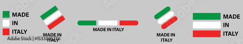 Made in Italy logo, Made in Italy labels. Italy product sticker, Vector illustration