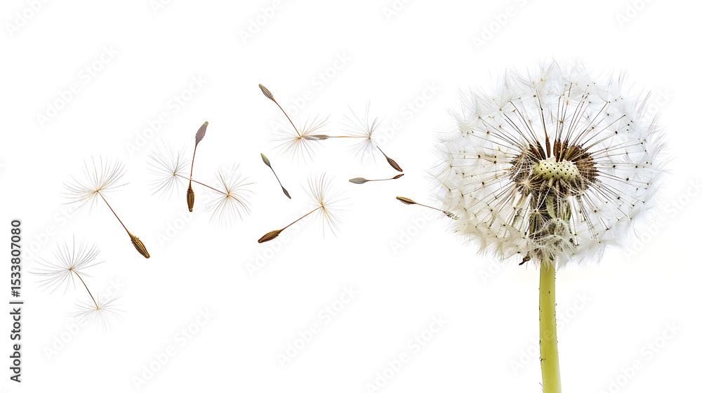 custom made wallpaper toronto digitalDandelion with Seeds on White