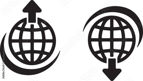 Vector illustration of a bird cage with birds, a global network communication symbol