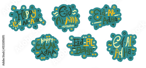 Eid Al-Adha Mubarak Festive Typography Design