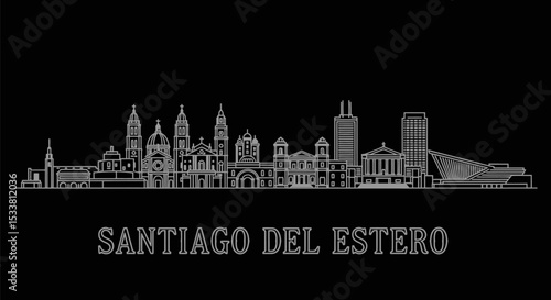 Santiago del Estero Skyline Argentina Minimal.