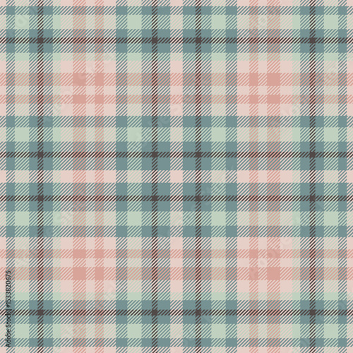 Plaid seamless pattern. Check line. Repeating tartan checks design. Repeated scottish stripe flannel. Scotland fabric prints. Gingham twill lattice. Repeat ekose weave plaids. Vector illustration