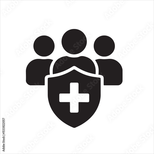 Group Health Icon design with white background 
