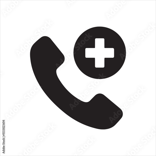 Medical Call Icon design with white background 