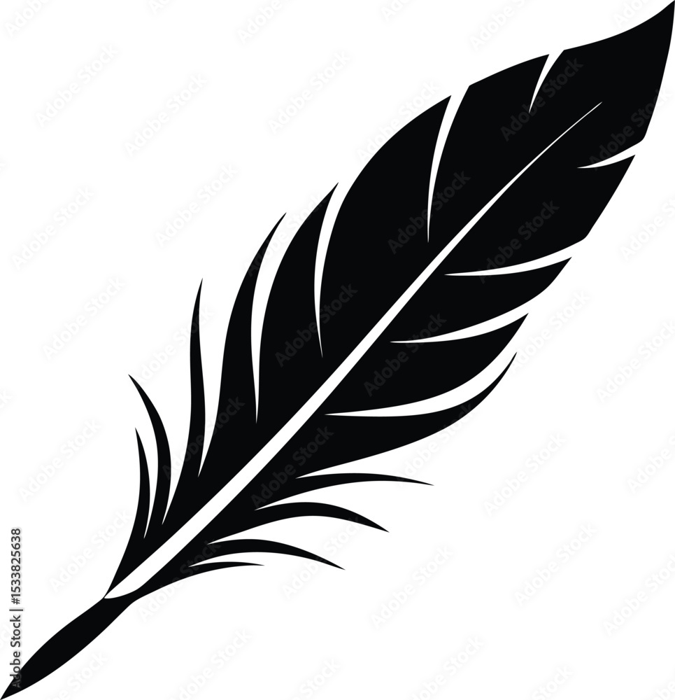 Obraz premium Single Feather Silhouette
