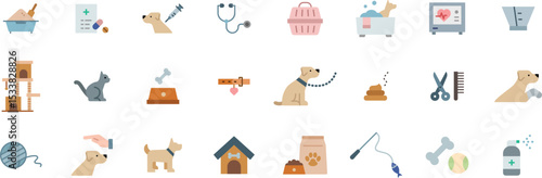 Collection of Pet Icons and Accessories