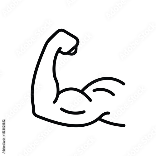 Strong arm bicep muscle power fitness strength icon