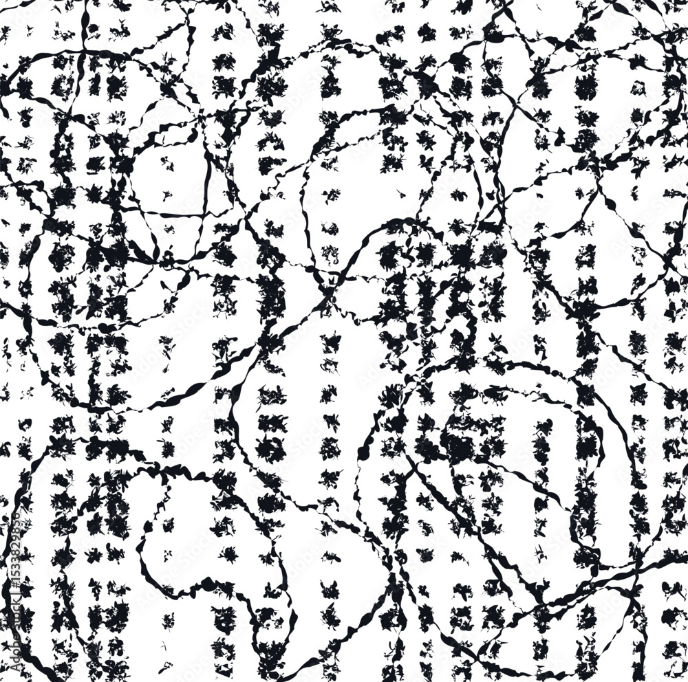 Fototapeta premium Noisy texture in the form of small dirty spots and wire crossing them.