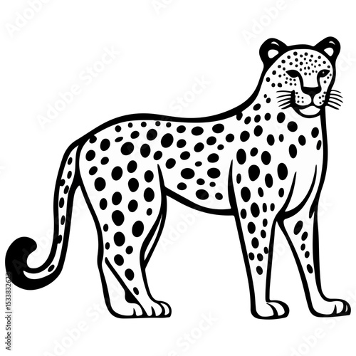 leopard, animal, vector, transparent background, creature, panthera pardus, icon, cute, mammal, zoo, safari, wild, cheetah, predator, isolated, wildlife, nature, feline, carnivore