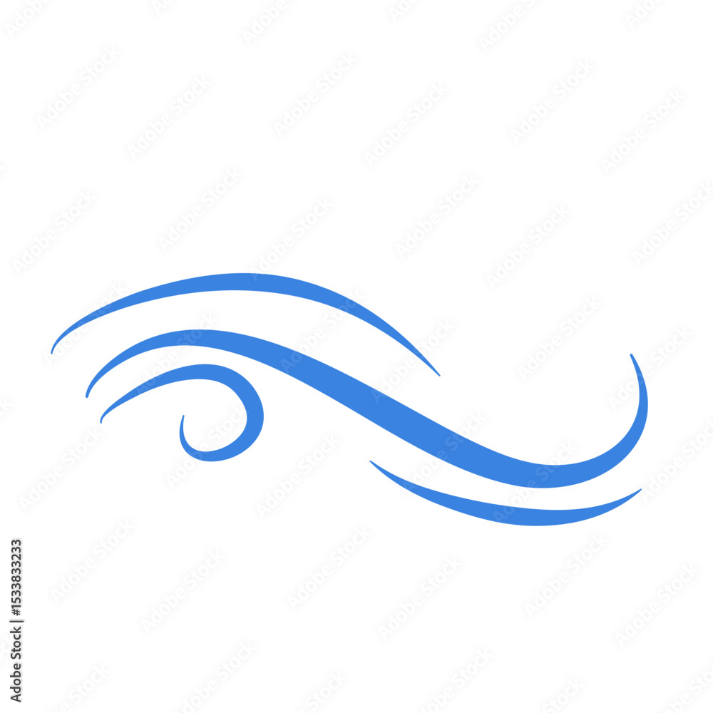 Naklejka premium Blue Wind Line