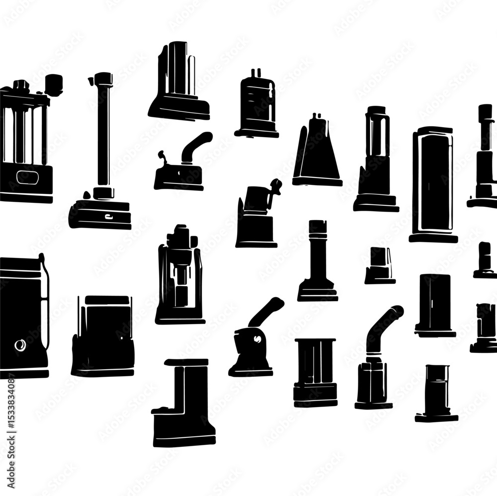 Fototapeta premium Machine silhouette vector design