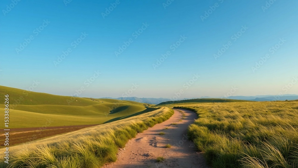 Naturpfad in hügeliger Landschaft unter einem dramatischen Himmel – stimmungsvolle Naturaufnahme mit Tiefe und Weite. Naturpfad in hügeliger Landschaft unter einem dramatischen Himmel – stimmungsvolle Naturaufnahme mit Tiefe und Weite.