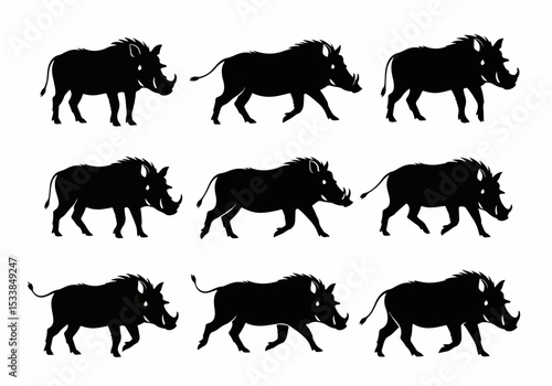 Warthog Silhouette Wild Pig Animal