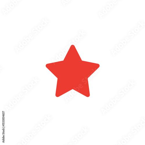 Vibrant red star shape on a white background, symbolizing excellence or achievement
