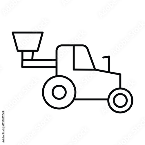 Seed Drill thinline icon , vector, pixel perfect, illustrator file 

