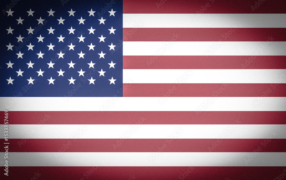 Fototapeta premium The flag of America and a large format illustration