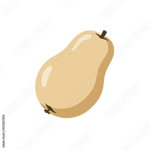 A whimsical illustration of a pear character joyfully dancing in a vibrant garden setting