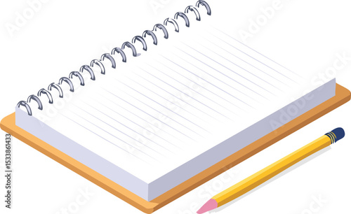 un bloc note avec un crayon 