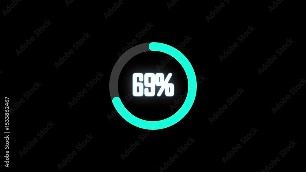 100 percent calculation animation. Loading Circle animation on black background. loading bar icon with black background.Progress loading bar circle animation 0-100 percent 100 percent calculation animation. Loading Circle animation on black background. loading bar icon with black background.Progress loading bar circle animation 0-100 percent