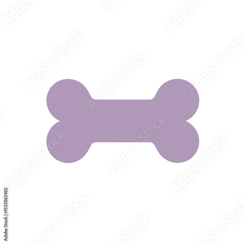 A playful purple dog bone toy on a clean white background, ideal for pet accessories