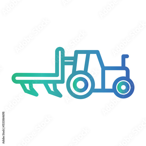 Tractor Plow Color gradient illustration vector icon which can easily modify or edit 
