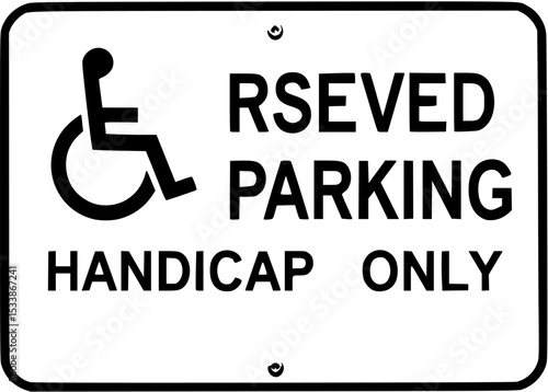 Reserved parking sign for handicap only
