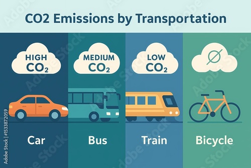 CO2 emissions comparison by transport type – AI generated