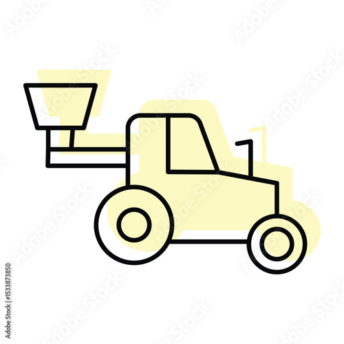 Seed Drill color shadow thinline icon , vector, pixel perfect, illustrator file   
