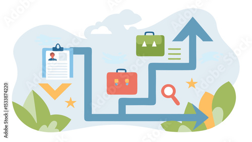 vector illustration of eco house with plant