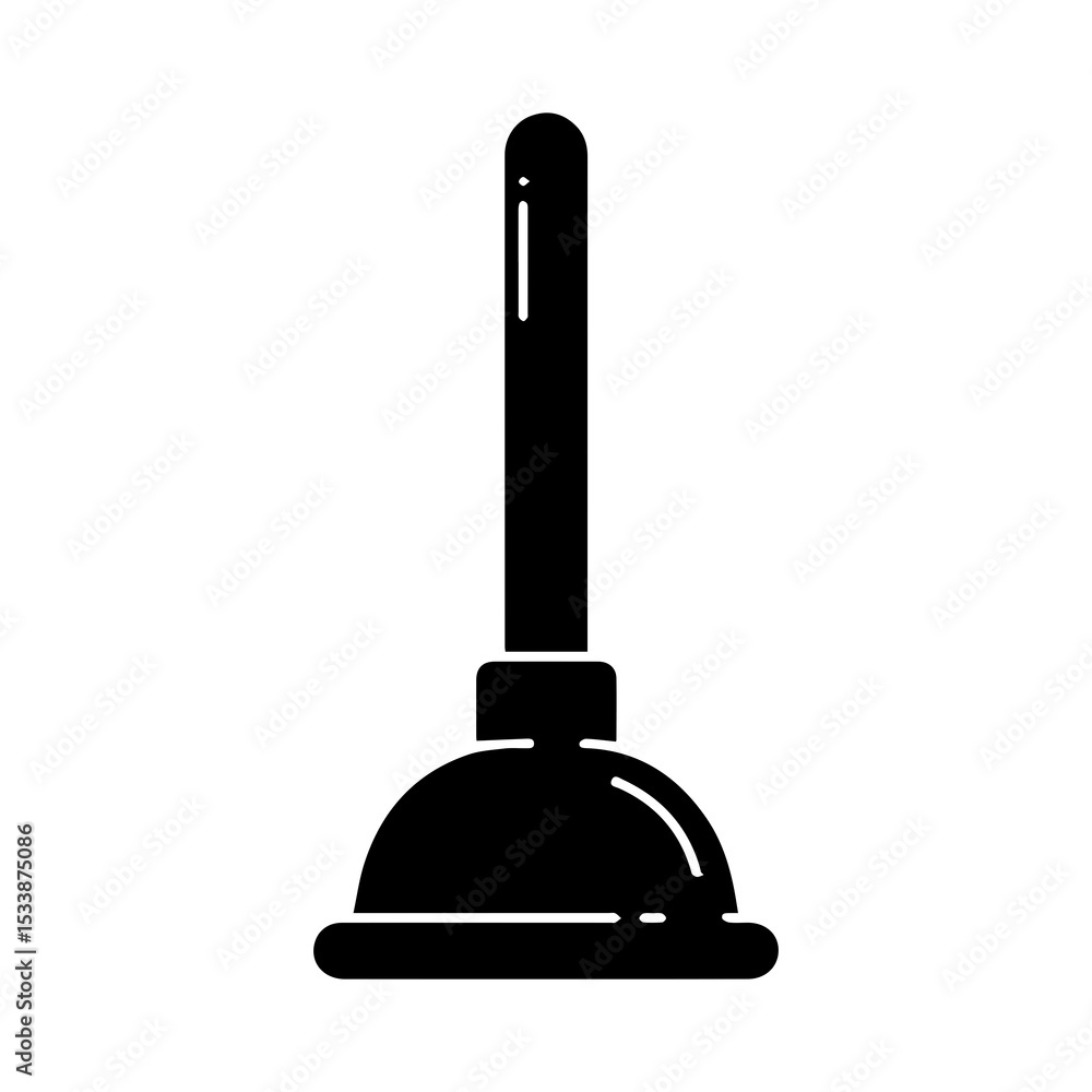 plunger isolated on white plunger isolated on white