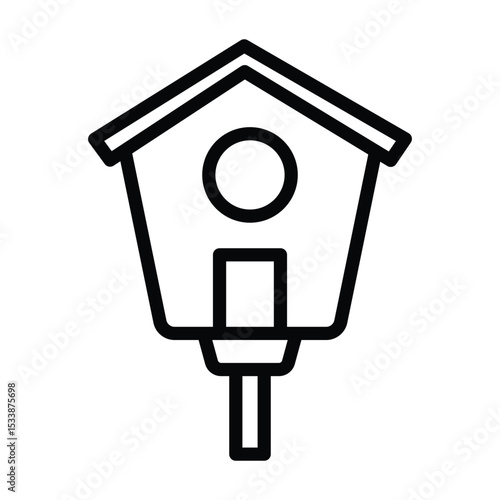 Birdhouse line icon , vector, pixel perfect, illustrator file 
