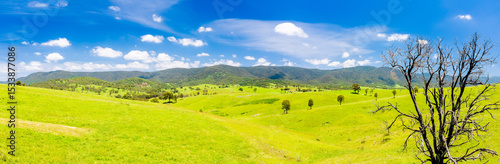 Scenic view of farms in Australia
