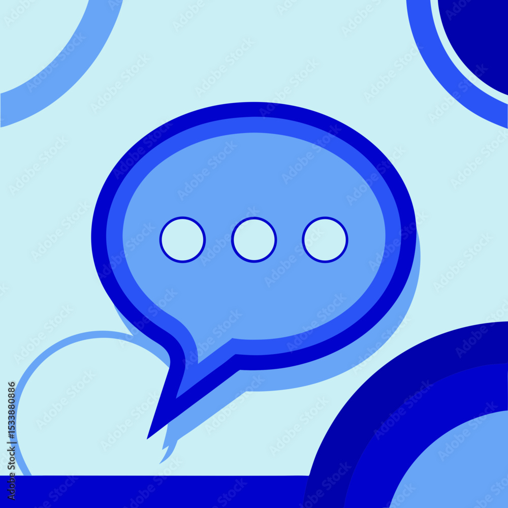 Glassmorphic comment bubble with floating three dots inside Glassmorphic comment bubble with floating three dots inside